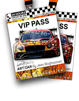 ART CAR VIP PASS Spa-Francorchamps 2 persons