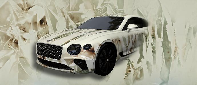 [METASmokeArtCar90x45ART+3] ART CAR Bentley Continental GT coming from Metaverse ART+3